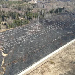 Ida-Virumaal põles kõrgepingeliinialune maa