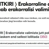 Lehtede juhtkirjad erakorraliste valimiste kohta